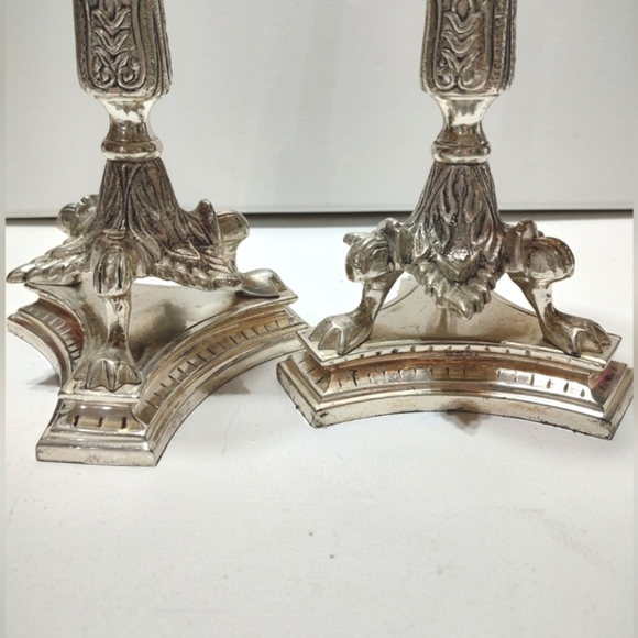 Judaica Shabbat Sabbath Polish silver plated candlesticks - Picture 7 of 10